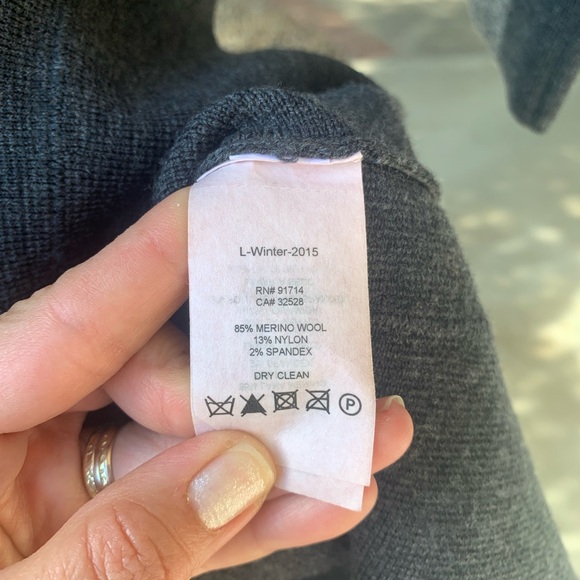 Armani Exchange dark grey merino knit wool dress size XS/TP//EP - Picture 9 of 16